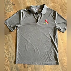 MLB St Louis Cardinals Gray Polo shirt sz L